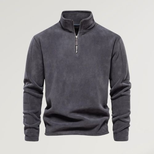 Fleece Pullover - Quarter Zip - Langarm - Fleece Shirt - Herren Half Zip Pullover