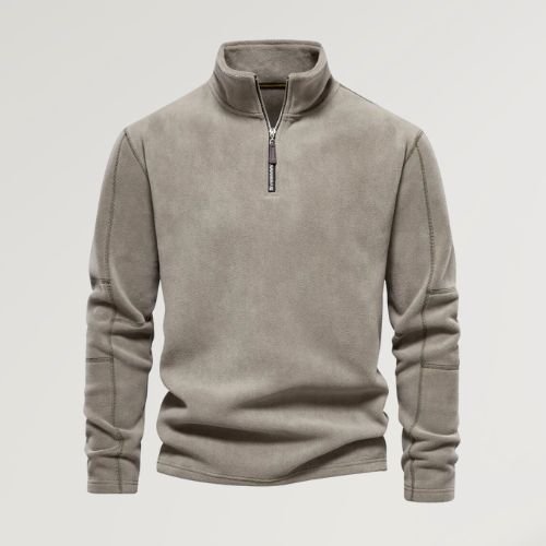 Fleece Pullover - Quarter Zip - Langarm - Fleece Shirt - Herren Half Zip Pullover