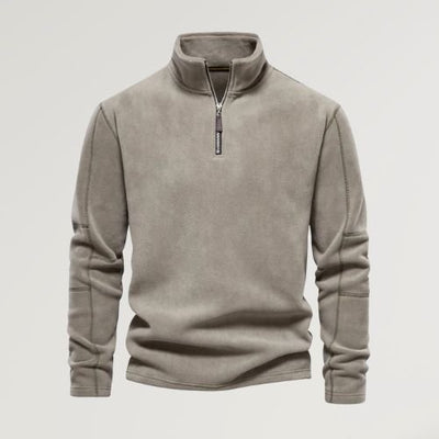 Fleece Pullover - Quarter Zip - Langarm - Fleece Shirt - Herren Half Zip Pullover