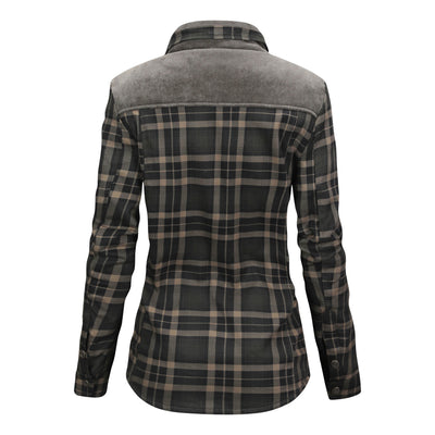 Fleece gefütterte Jacke | Kariert | Button-Up | Karierte Jacke | Herren Überhemd