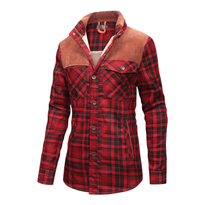 Fleece gefütterte Jacke | Kariert | Button-Up | Karierte Jacke | Herren Überhemd