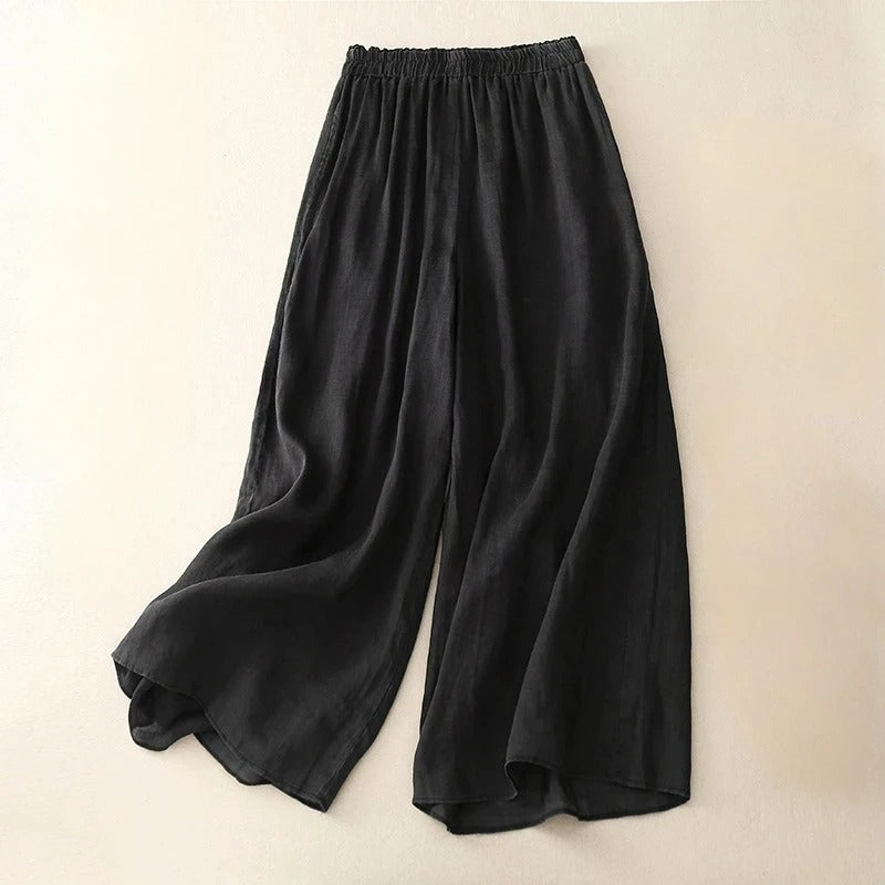 Fließende Weitbein-Hose für eleganten Komfort