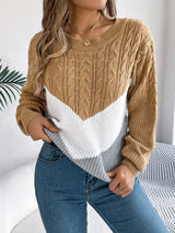 Freya | Chevron Strickpullover Mit Modernem Muster Und Kuscheligem Komfort – Khaki