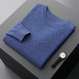 Benjamin | Herren Klassischer Pullover mit Rundhalsausschnitt – Hellblau
