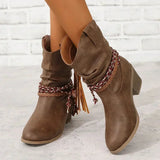 Mathilda | Stilvolle Und Bequeme Damen-Westernstiefel Im Boho-Chic – Dunkelbraun A