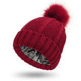 Wolff | Gefütterte Strickmütze für den Winter – Rot