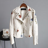 Euphemia - taillierte bestickte Jacke – Weiß
