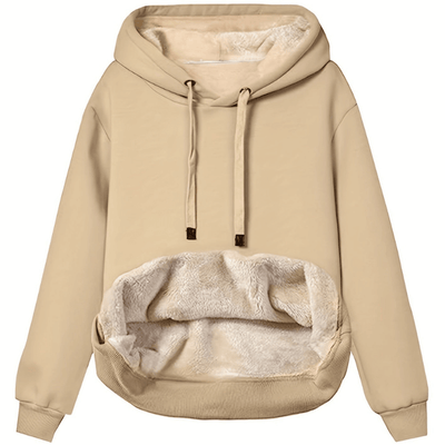 Plüschgefütterter Hoodie mit kuscheliger Innenseite für Frauen