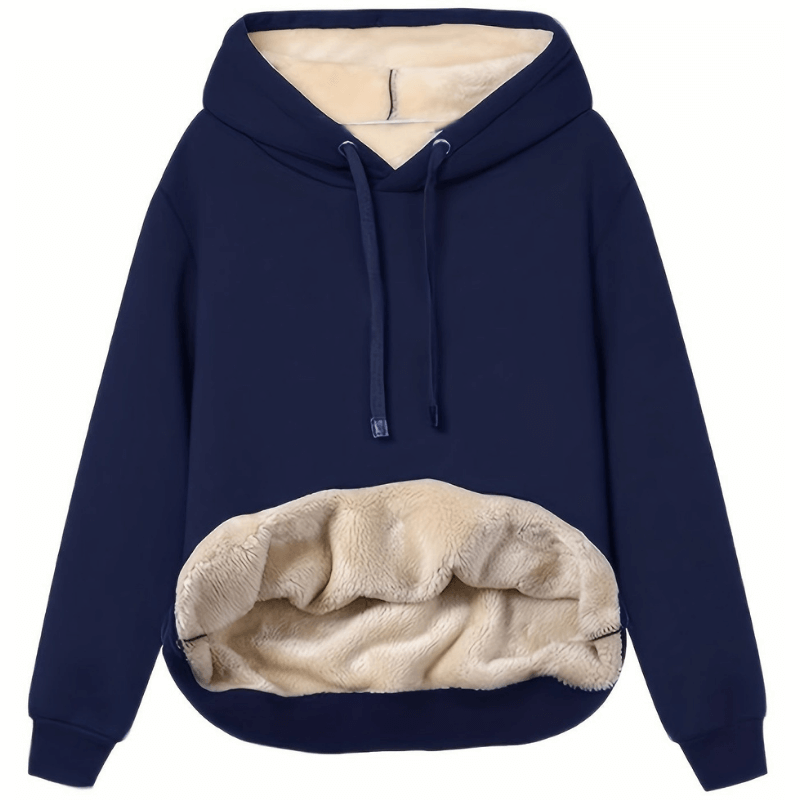 Plüschgefütterter Hoodie mit kuscheliger Innenseite für Frauen
