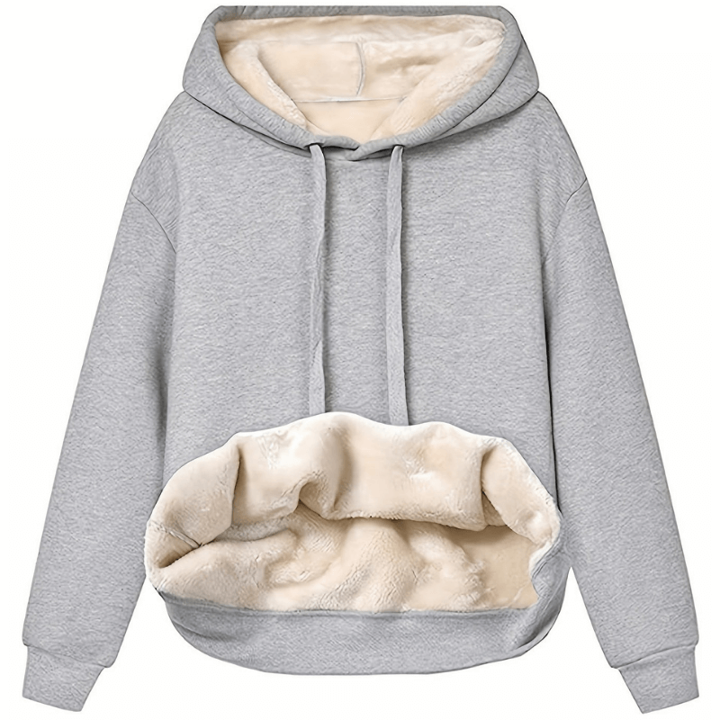Plüschgefütterter Hoodie mit kuscheliger Innenseite für Frauen
