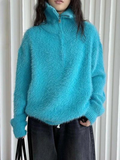 Milana® | Flauschiger Pullover mit Reißverschluss
