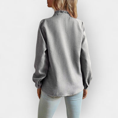 Elegante Damen Rüschenbluse