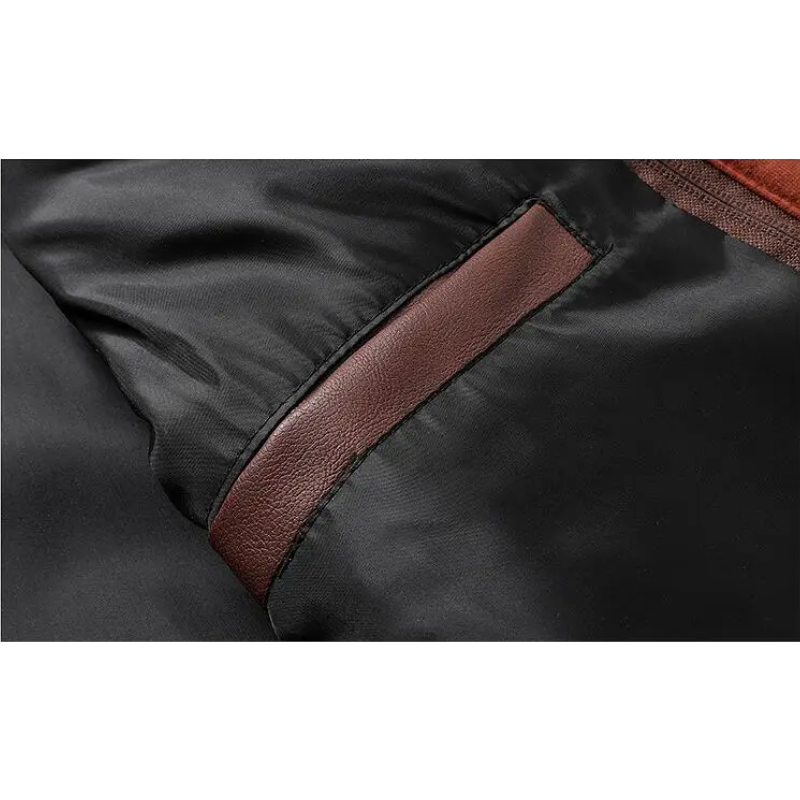 Herren Lederjacke - Stylisch mit abnehmbarer Kapuze und Details