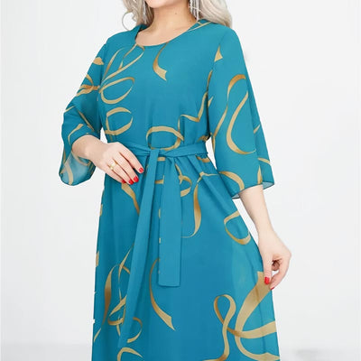 Elegante Lockere Midi-Kleid für Damen - Weich und Vielseitig