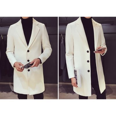 Herren Woll-Mantel Elegante Business Jacke - Büro und Freizeit