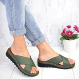 Christa | Damen Sommer Orthopädische Stil Sandalen – Grün