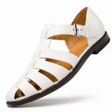 Ramsden - Hochwertige Gladiatorensandalen – Weiß