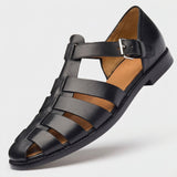 Ramsden - Hochwertige Gladiatorensandalen – Schwarz