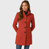 AGNES / ELEGANTER DAMENMANTEL MIT PERFEKTEM SCHNITT – Rot
