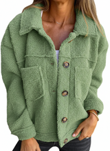 BECKY™ | DAMENJACKE MIT KNÖPFEN – Grün