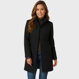 AGNES / ELEGANTER DAMENMANTEL MIT PERFEKTEM SCHNITT – Schwarz