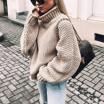 Gemütlicher Rollkragenpullover im Oversize-Stil