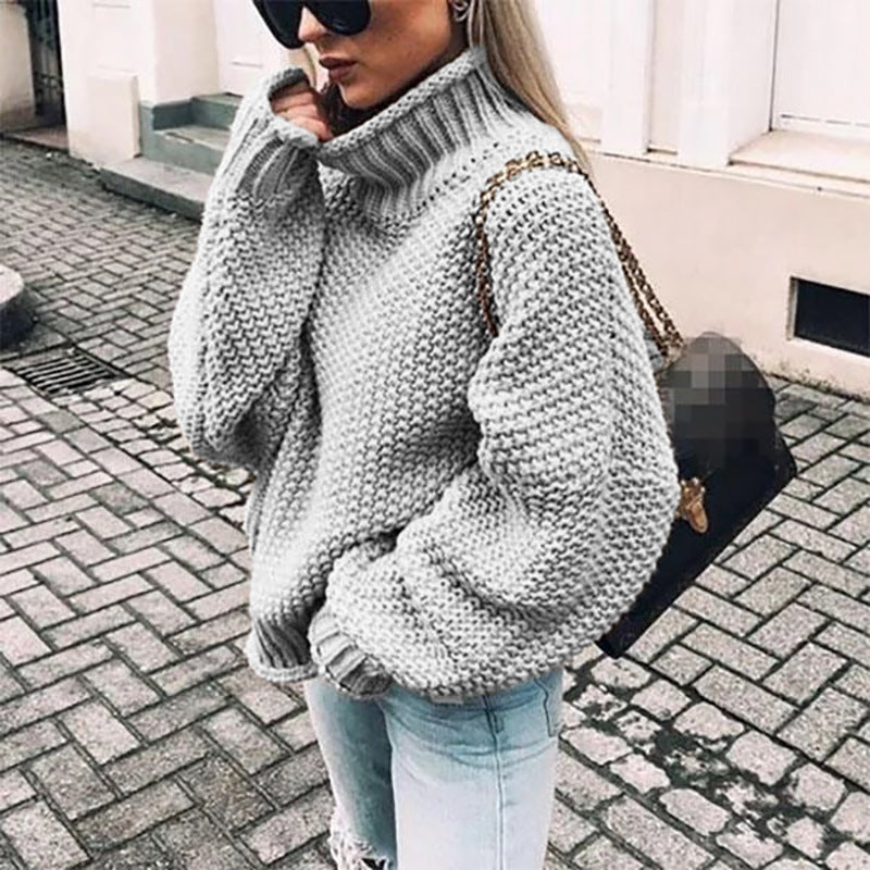 Gemütlicher Rollkragenpullover im Oversize-Stil