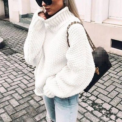 Gemütlicher Rollkragenpullover im Oversize-Stil