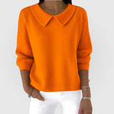 Elena | Klassischer Und Vielseitiger Damenpullover – Orange
