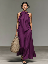 Vionessa - Softtouch-Maxikleid – Lila