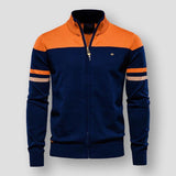 Gestreifte Schulter-Trainingsjacke - Ruben – Orange