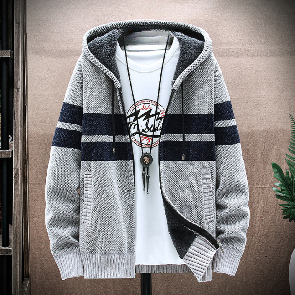 Gestreifter Herren Hoodie für modernen Komfort