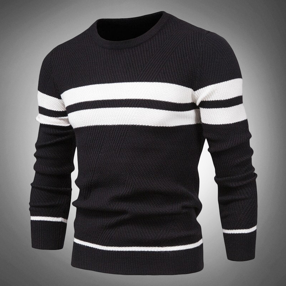 Gestreifter Pullover mit sportlicher Eleganz
