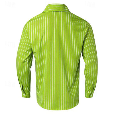 Gestreiftes Hemd | Langarm | Slim Fit | Hemd mit Knöpfen | Herrenhemden