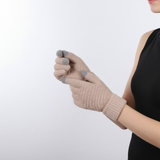 Gestrickte Touchscreen-Handschuhe mit Fütterung – Khaki