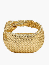 Gewebte Mini-Handtasche Damen | Elegantes Design & Luxuriöser Stil – Gold