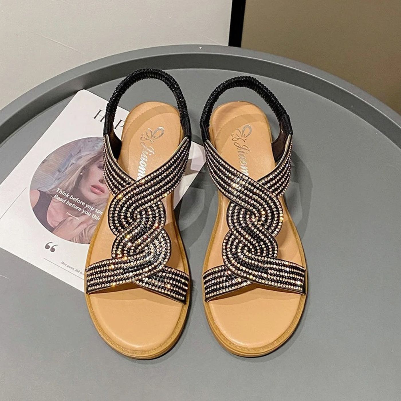 Gisela – Orthopädische Luxus-Flachsandalen