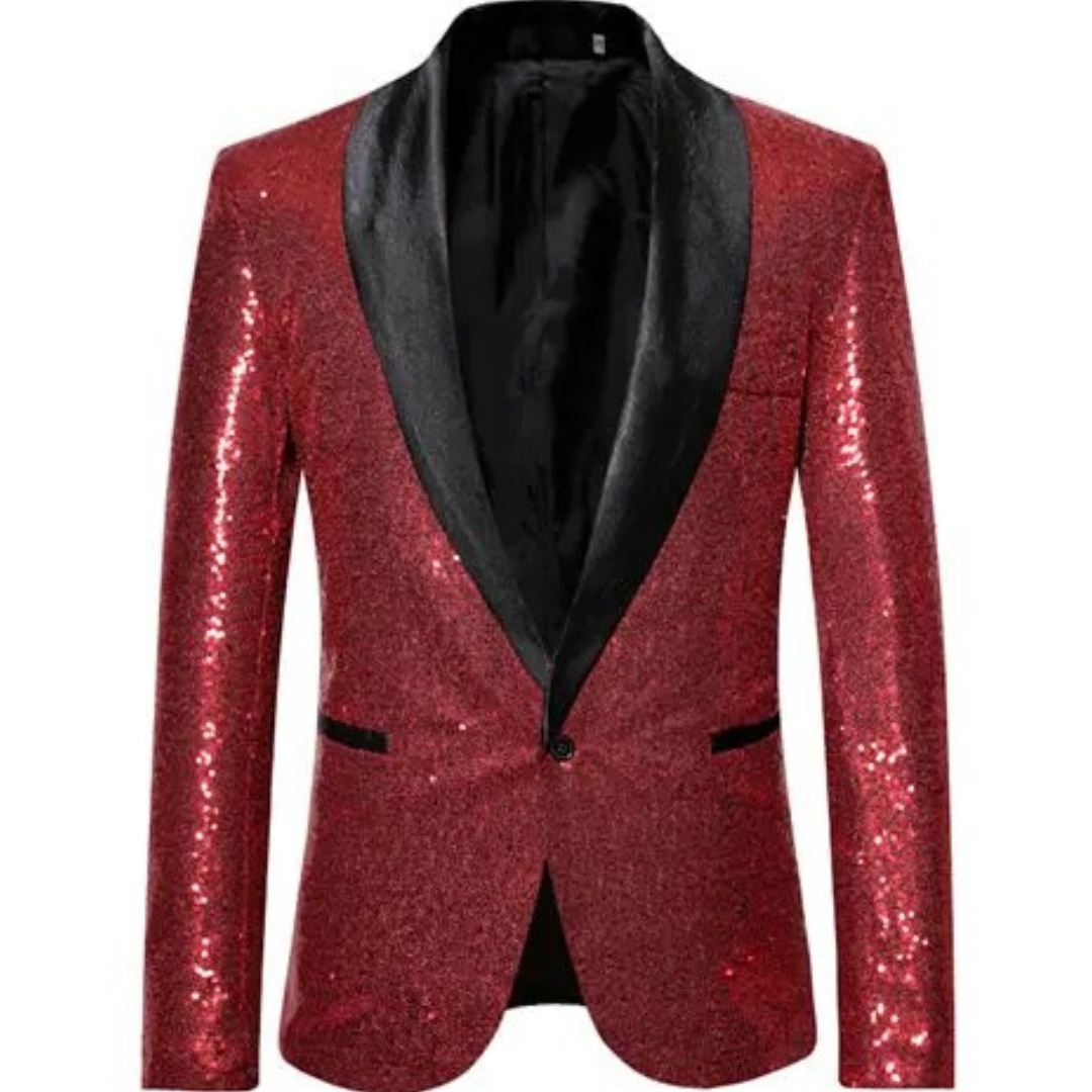Glitzerblazer | Einreihig | Glitzernd | Partyblazer | Herrenblazer