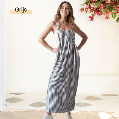 Jaja - Lässiges gestreiftes Hosenträgerkleid