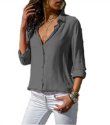 GraceFlow Damenhemd | Elegantes und atmungsaktives Shirt – Grau