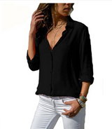 GraceFlow Damenhemd | Elegantes und atmungsaktives Shirt – Schwarz