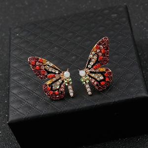 Ohrstecker Schmetterling mit buntem Zirkonia