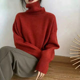 Hanna | Damen Rollkragenpullover modern lässig – Rot