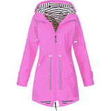 Fleur | Damen-Hoodie-Jacke mit Kordelzug – Rosa