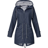 Fleur | Damen-Hoodie-Jacke mit Kordelzug – Marineblau