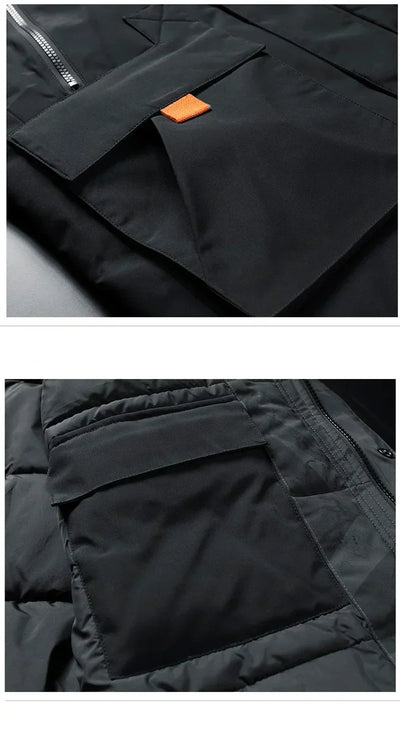 Isolierter Herren-Parka mit Kunstfell-Kapuze