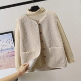 Andrea | Damen Gemütliche Winterwarme Ärmellose Weste – Beige