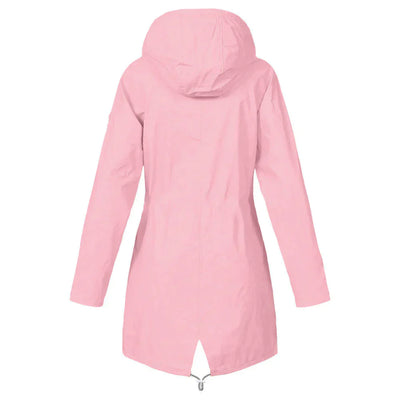 Casual Warme Fleecegefütterte Wasserdichte Regenjacke mit Kapuze für Damen | Ideal für den Winter