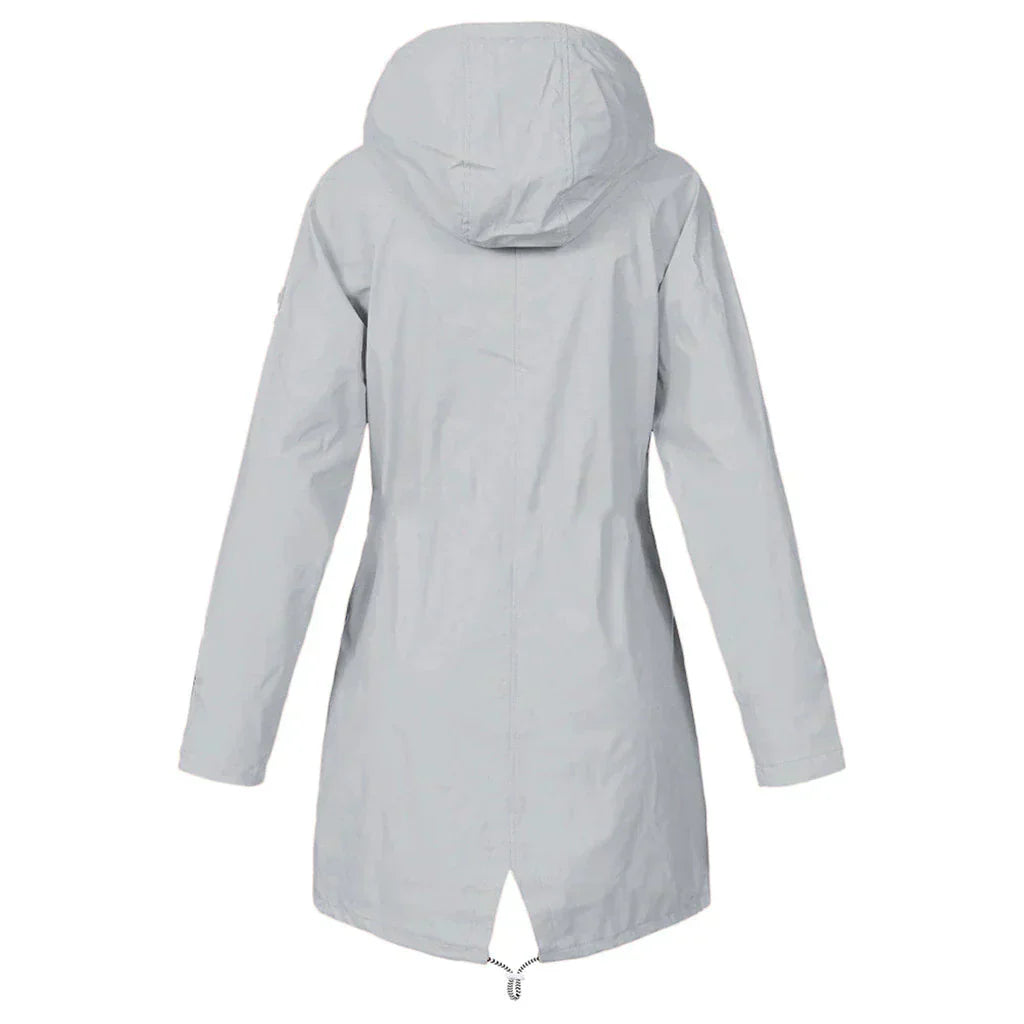 Casual Warme Fleecegefütterte Wasserdichte Regenjacke mit Kapuze für Damen | Ideal für den Winter