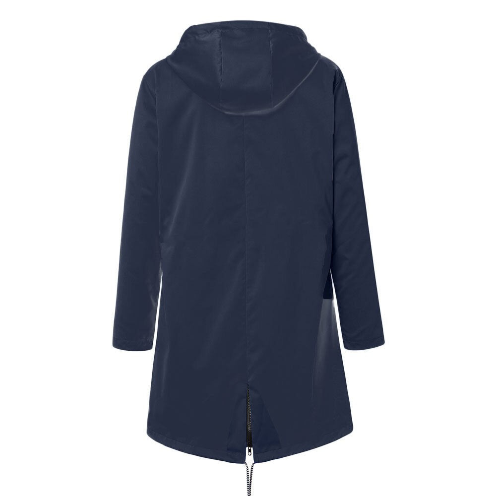 Casual Warme Fleecegefütterte Wasserdichte Regenjacke mit Kapuze für Damen | Ideal für den Winter